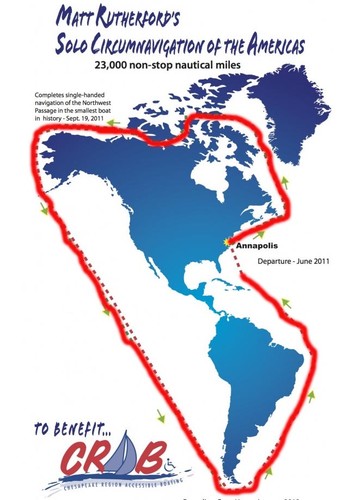 Matt Rutherford’s journey ©  SW